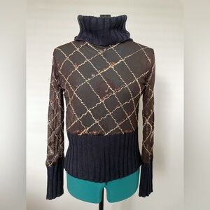 Gianfranco Ferre Studio Embroidered Turtleneck Sweater